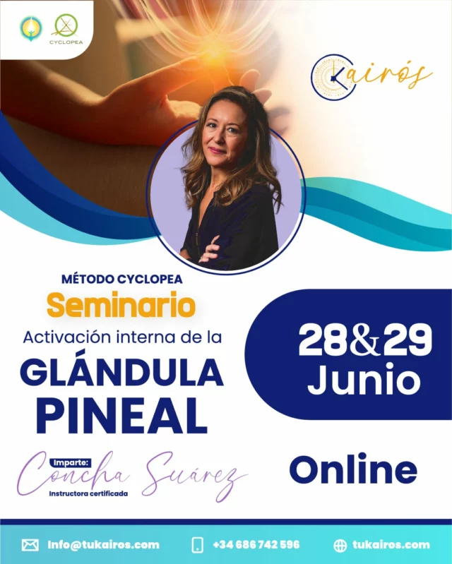 📅 SEMINARIO ONLINE – 28 & 29 de junio
🌀 Tu despertar no necesita ruido, necesita presencia.

En este seminario vivirás una experiencia de activación interna de la glándula pineal que no busca aislarte, sino ayudarte a recordar quién eres en esencia.

🧘‍♀️ Método Cyclopea: activar tu glándula pineal desde el amor
🌐 Seminario 100% online
👩‍🏫 Instructora: Concha Suárez – certificada
📆 28 y 29 de junio

✨ Porque no es “vibrar más alto” para elevarte sobre otros, sino para amar mejor.

🔗 Más info por mensaje directo o en el link de la bio.

#PinealActiva #ConcienciaReal #DespertarInterior #MétodoCyclopea #Kairos